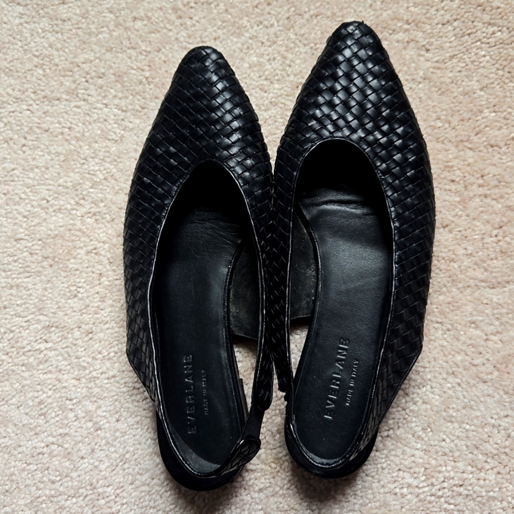 Everlane Black Slingbacks